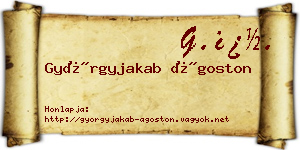 Györgyjakab Ágoston névjegykártya